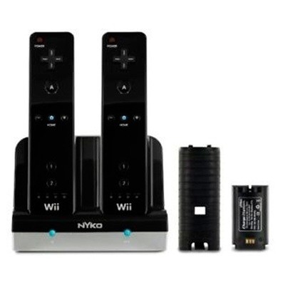 Wii WiiU Cargador doble +2 baterias Wii WiiU Cargador doble +2 baterias