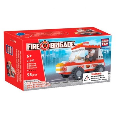 Fire Fireman 911 Jeep, 58 piezas Fire Fireman 911 Jeep, 58 piezas