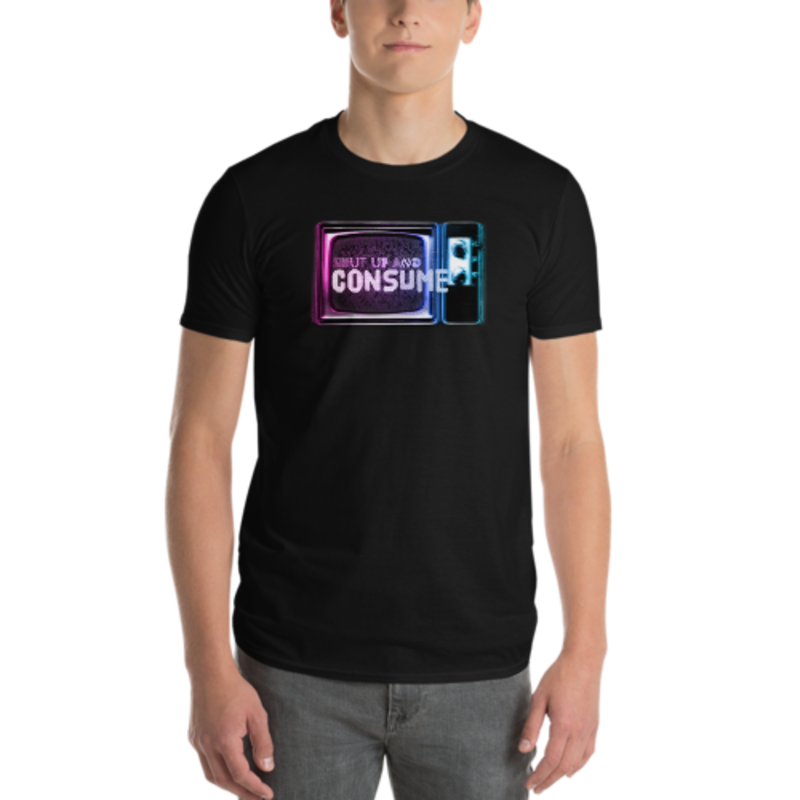 Shut up and Consume T-Shirt (Blue & Purple) 00000