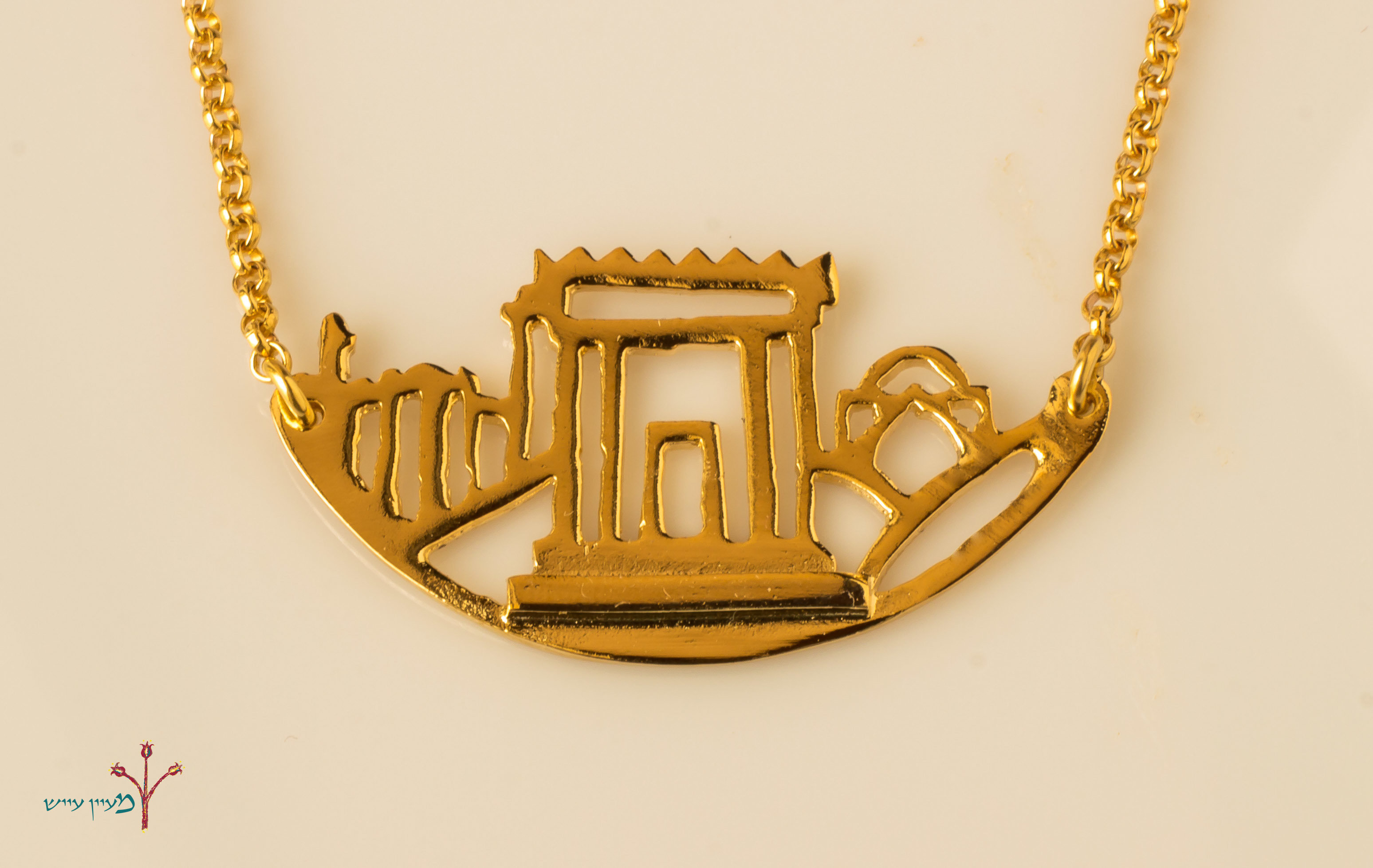 Three Holy Places Necklace - gold plated 00005