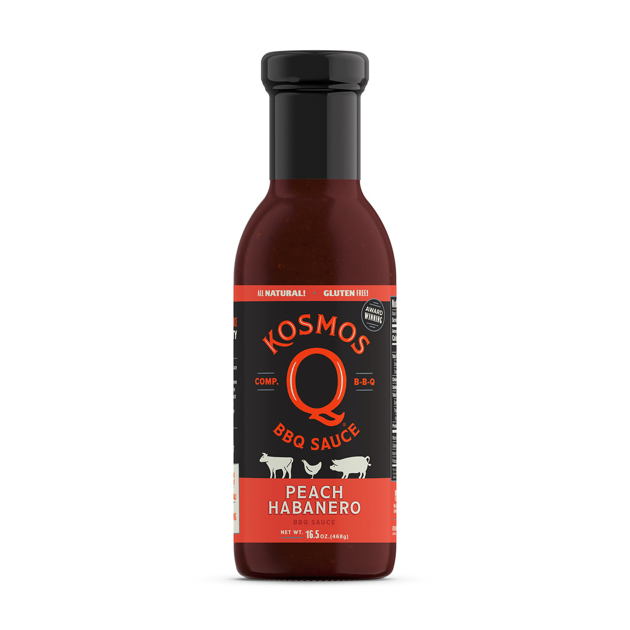 Kosmos Peach Habanero BBQ Sauce 0851818003437