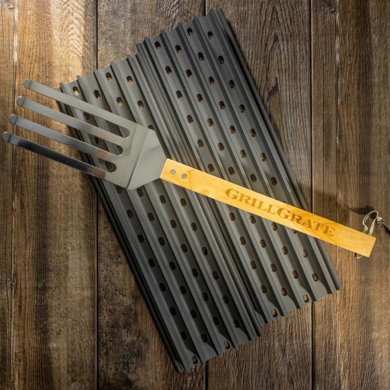 GrillGrate-2 panel set- 19.25" GrillGrates with Grate tool 0684191863561
