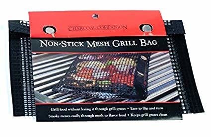 Charcoal Companions-Nonstick Mesh Grilling Bag-Small 0050016741411