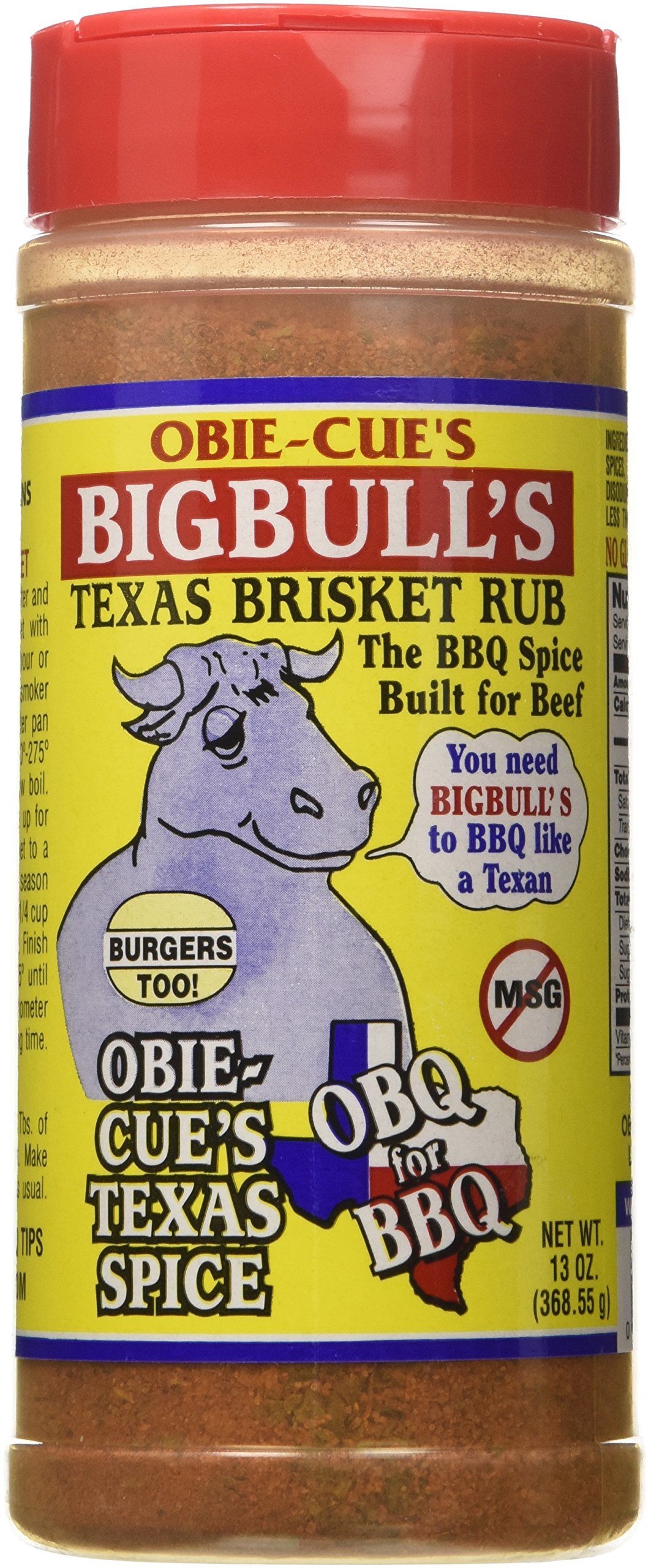 Obie-Cue's Big Bull Brisket Rub 0022702999116