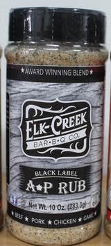 Elk Creek BBQ Black Label AP Rub- 10oz 0728584341172