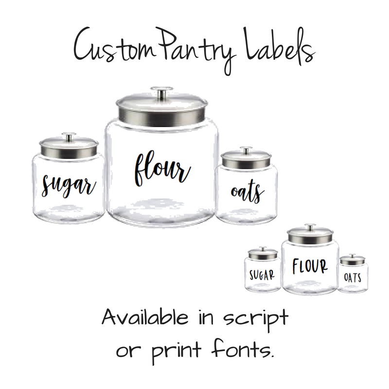 Custom Pantry Labels