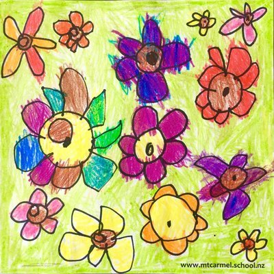 Beeswax Food Cover (25cm sq) - Flowers