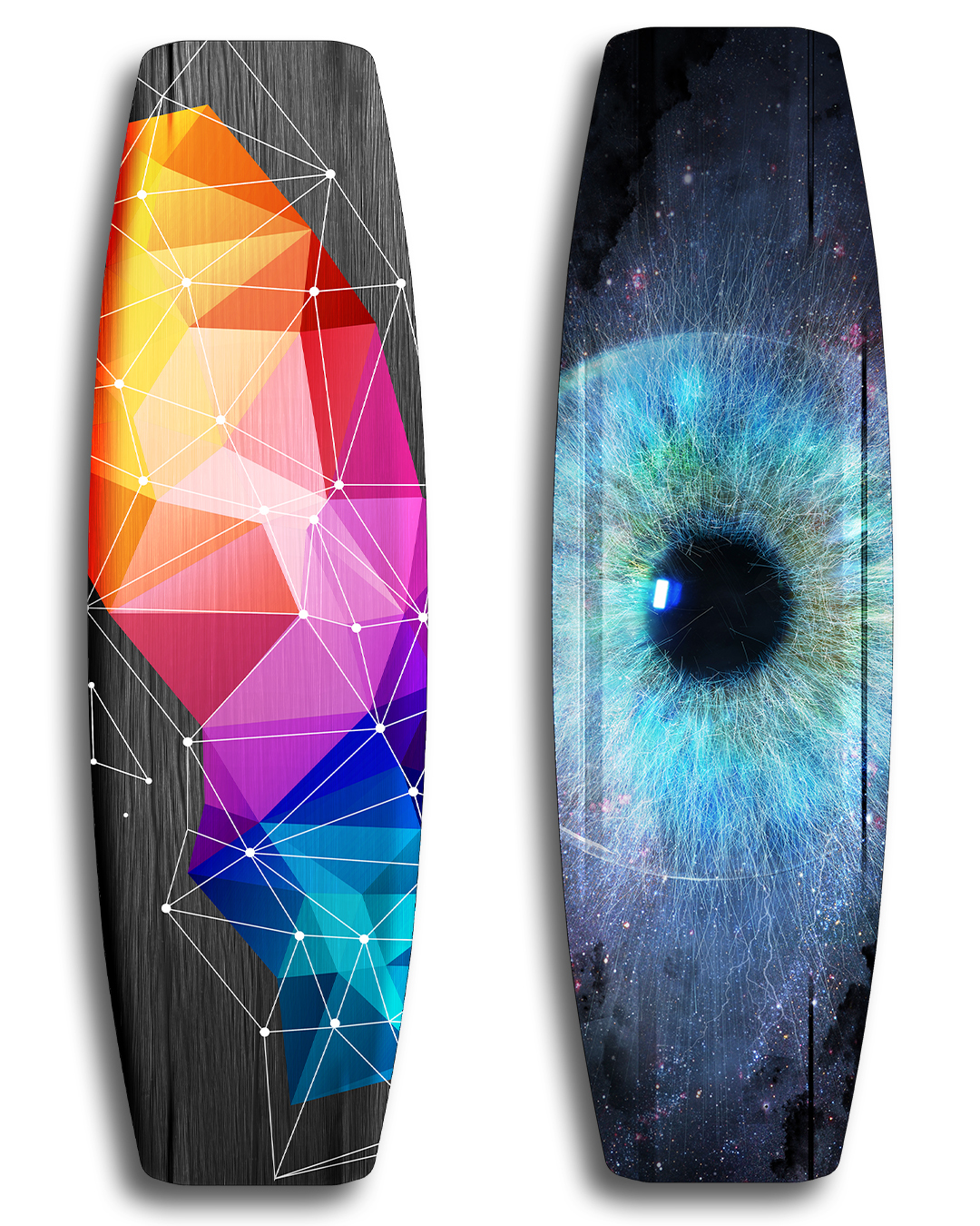 Slider wakeboard - Vivid custom graphics - Wood core - Triaxial fiberglass construction 00034
