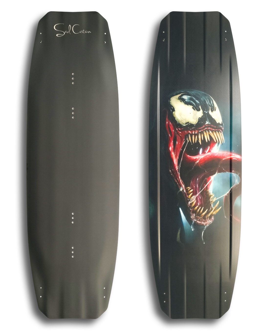 Pure 2.0 kiteboard - Vivid custom graphics - Wood core - Triaxial fiberglass construction