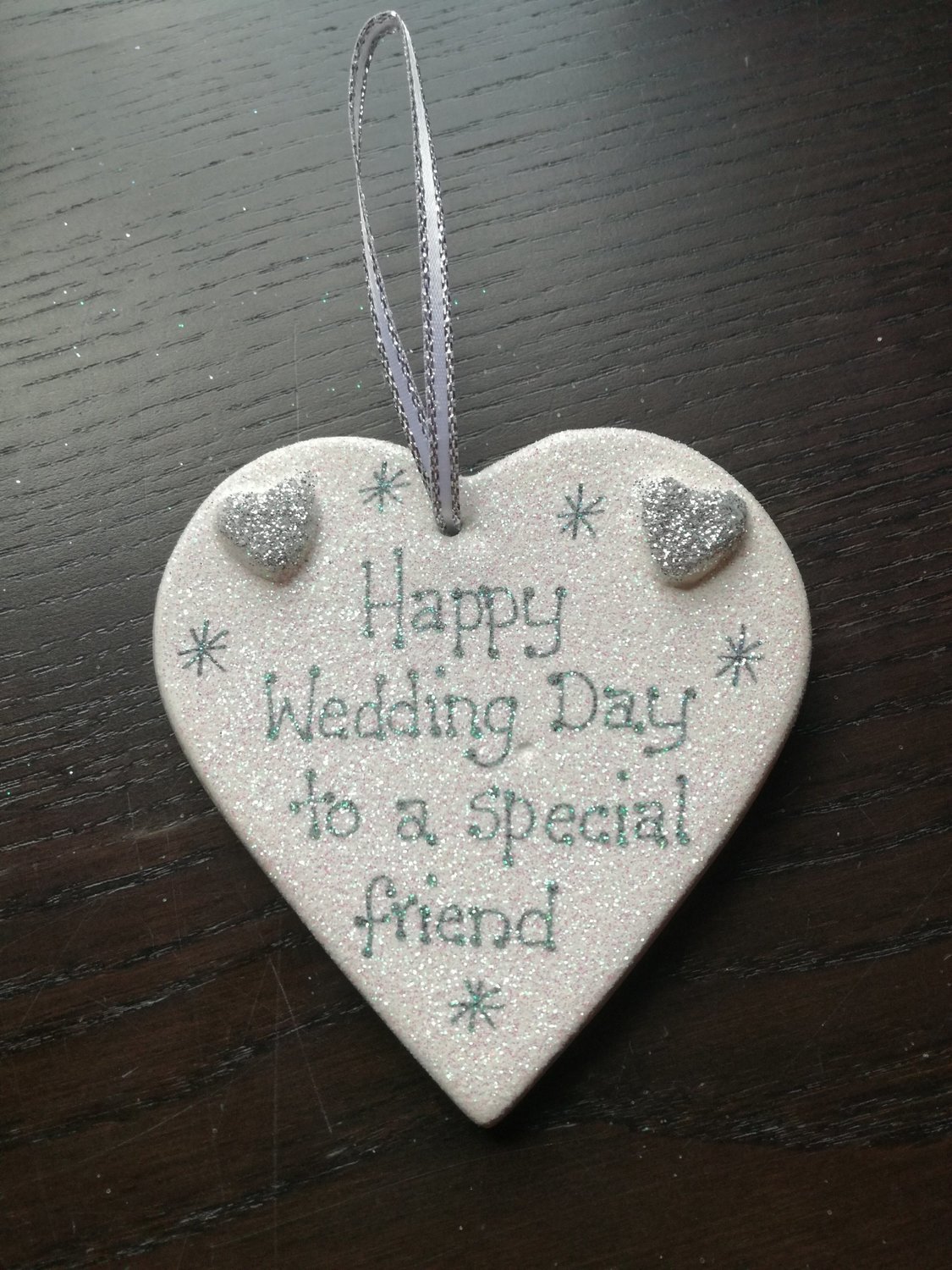 Happy Wedding Day To A Special Friend Ceramic Heart