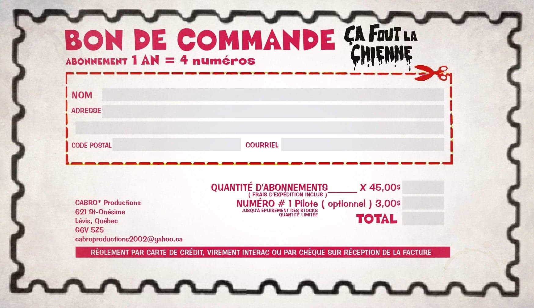 Abonnement au magazine Ça fout la chienne ABCFC
