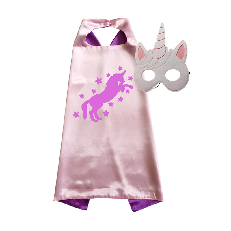 Unicorn Cape and Mask Set Pink 00026
