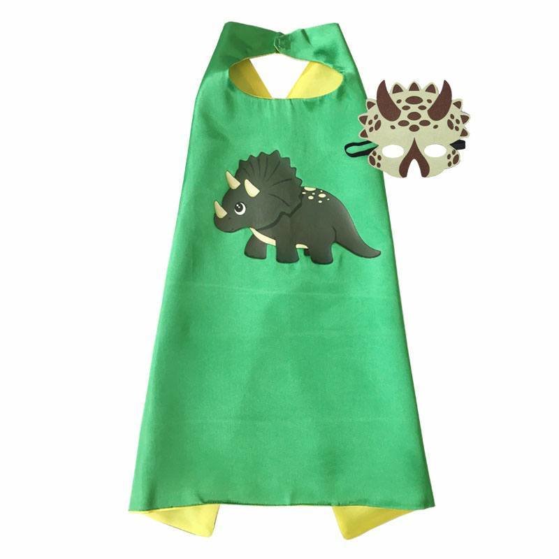 Dinosaur Boy Triceratops Cape and Mask Set 00045
