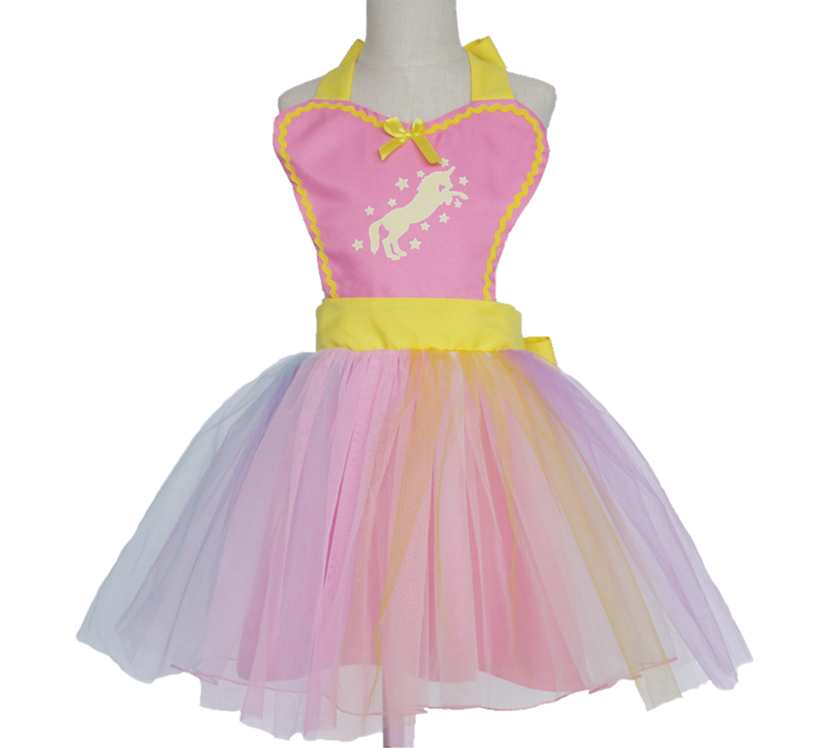 Unicorn Tutu Apron Dress - Pink 00050