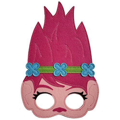 Traindrops Trolls Poppy and Branch Dress Up Cape and Mask Set Costume (Poppy)