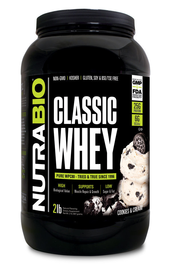 Protein Classic 2 Lbs Cookies & Cream Nutrabio_ProteinClassic_CookieAndCream_2lbs