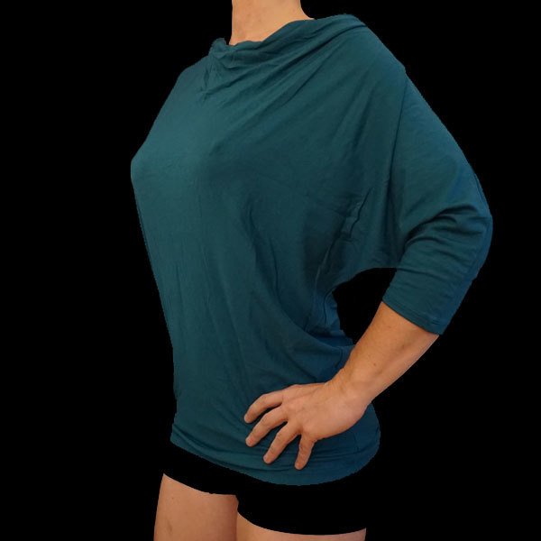 Batwing 3/4 Arm Shirt - Petrol W03