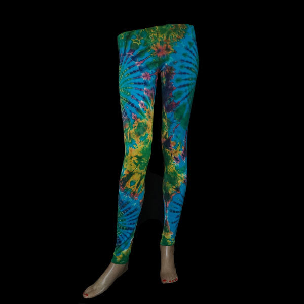 LEGGINGS - Türkis-Gelb-Grün
