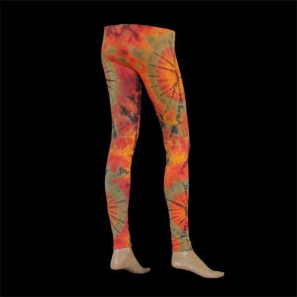 LEGGINGS - Orange-Olivgrün-Braun 007