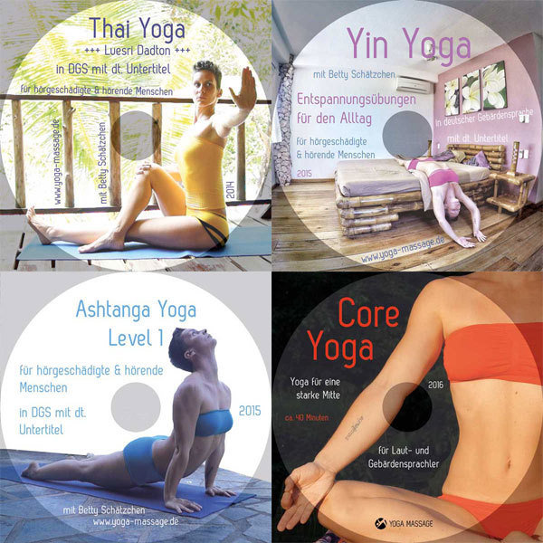 4 Yoga DVDs - In Gebärdensprache und Untertitel D05