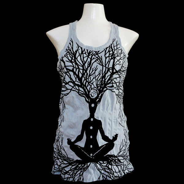 SURE Tank Shirt "Mit Yoga wächst du" - Helles Graublau T011