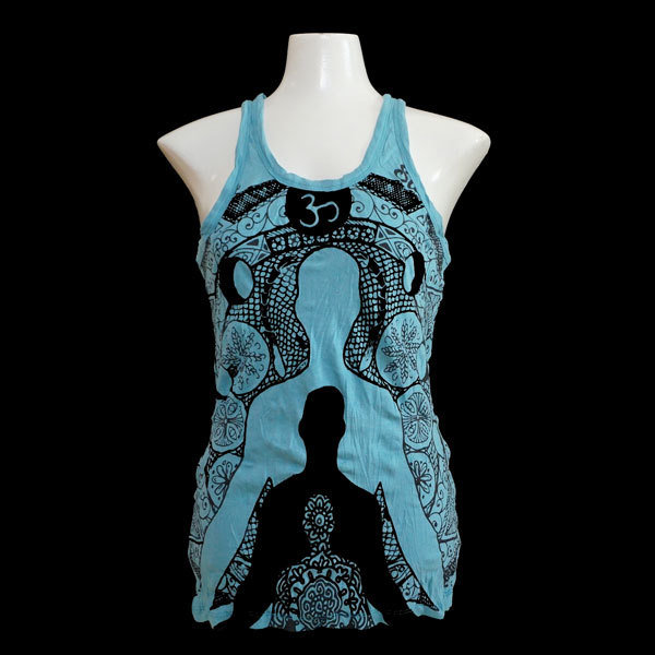 SURE Tank Shirt "Mit Yoga bist du ewig" - Hellblau T013