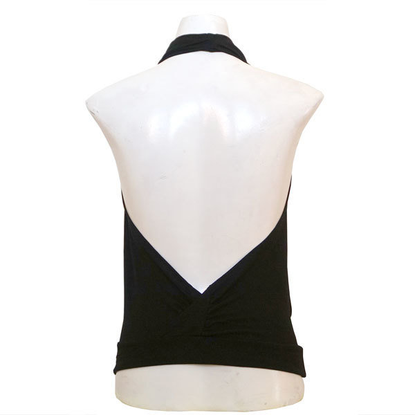 Yoga Falten-Shirt - Schwarz