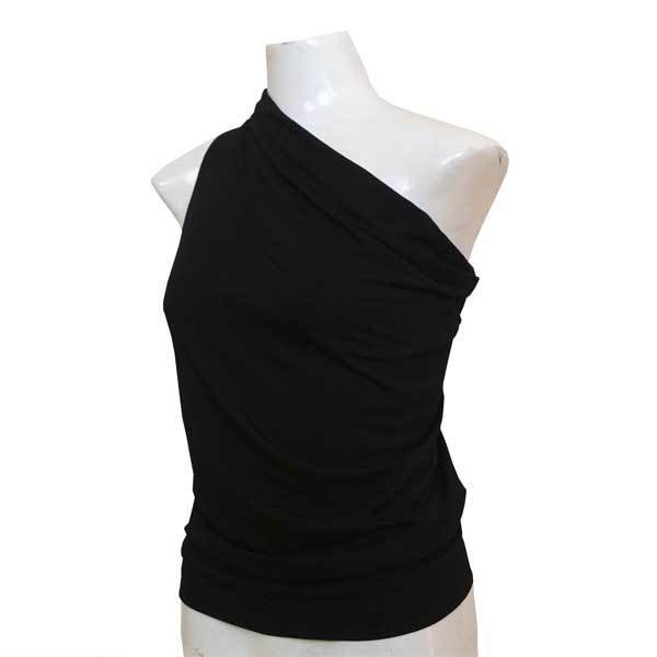 Yoga Falten-Shirt - Schwarz