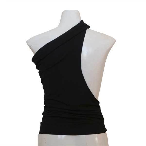 Yoga Falten-Shirt - Schwarz