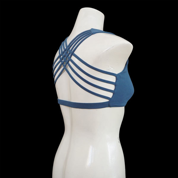 Yoga X-Top Bustier - Blau-Petrol B008