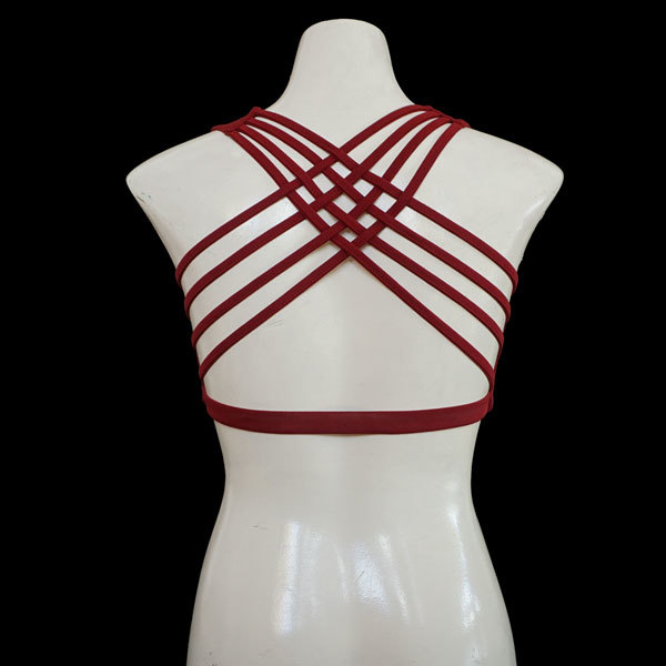 Yoga X-Top Bustier - Rostbraun-Bordeaux