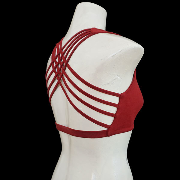 Yoga X-Top Bustier - Rostbraun-Bordeaux B010