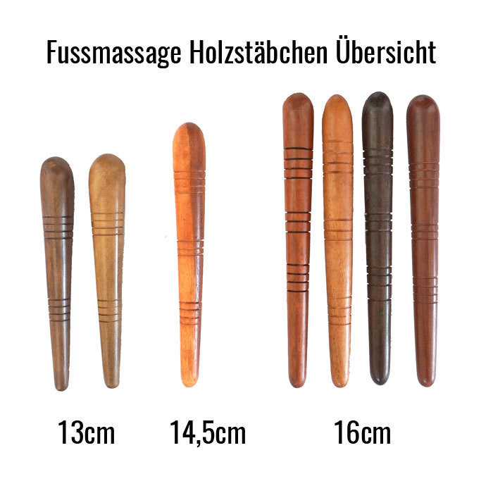 10 Fussmassage Holzstäbchen gemischt 10 Fussmassage Holzstäbchen gemischt