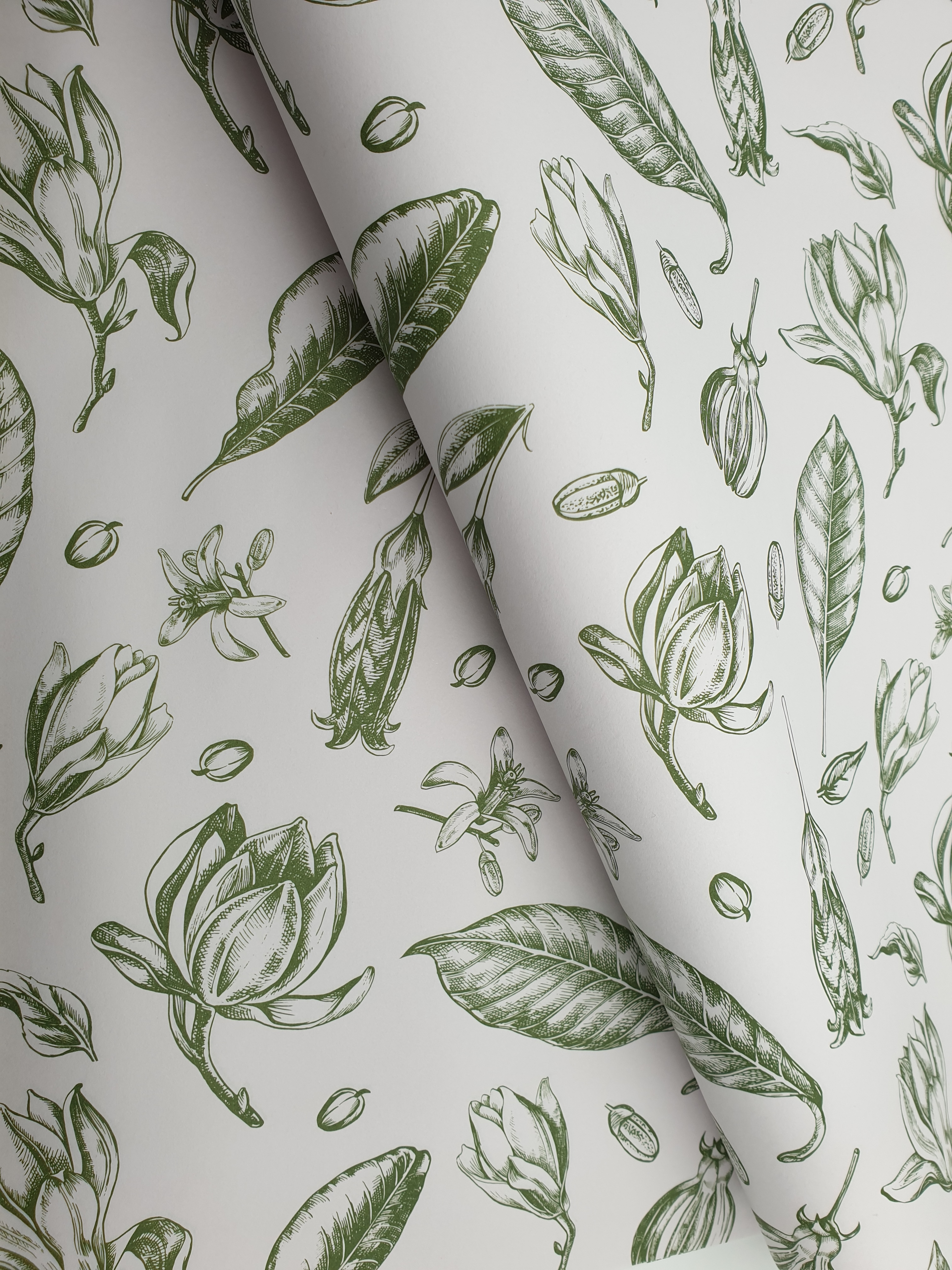 Bespoke Newsprint Reams 420 x 594 Vintage Flower Olive (200sht) BNPVFO