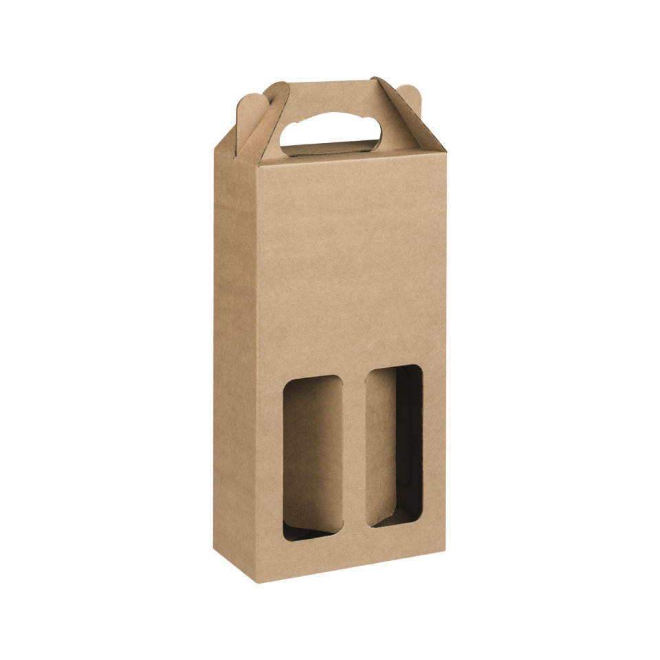 Box Corrugated Bottle Pack 2 - Kraft (each) B2