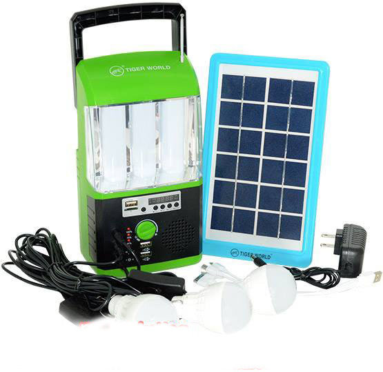 Tiger Solar Emergency Lighting System Upto 60hrs With Fm Radio Mp3
