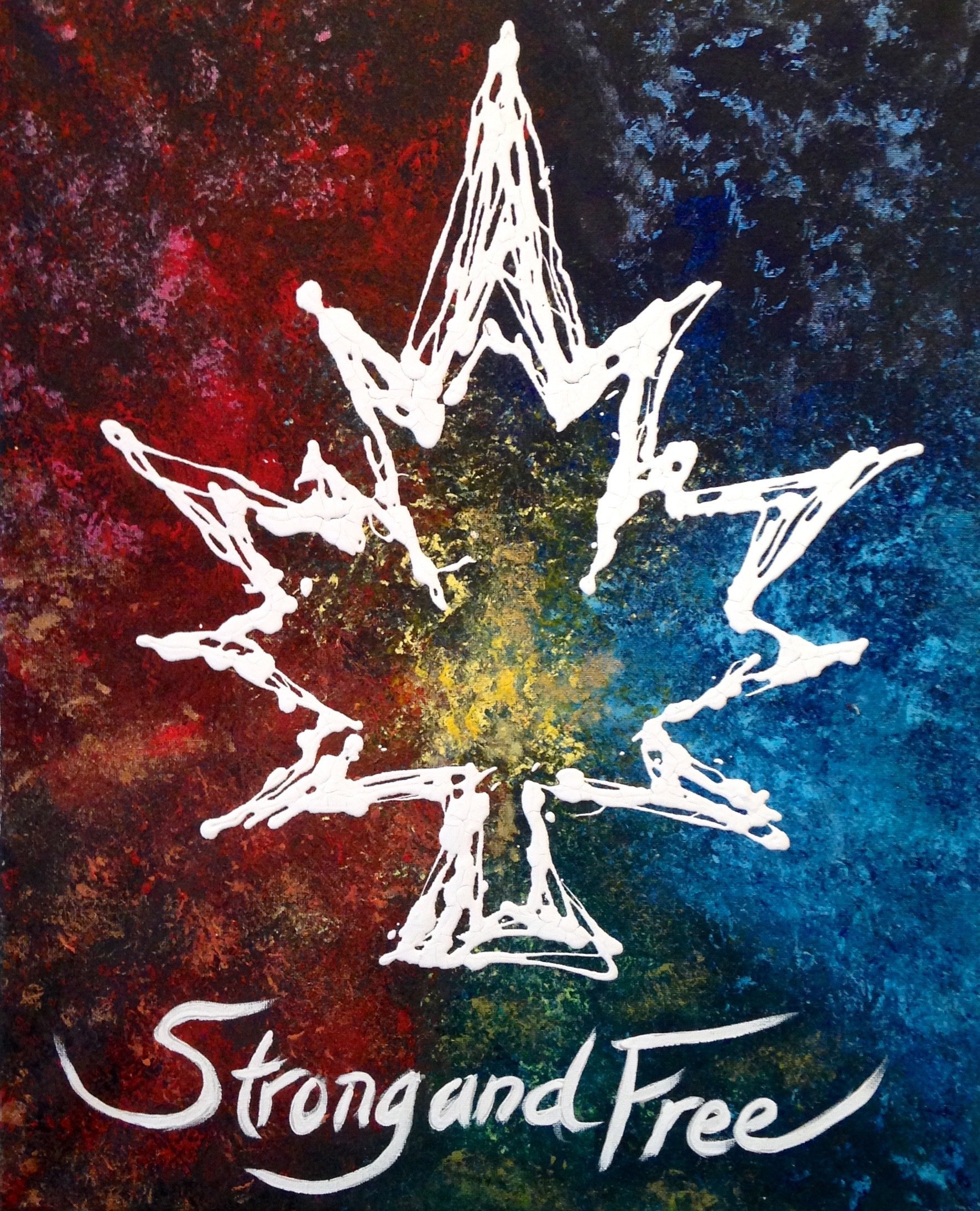 Canada Strong and Free - Abstract Art Print 00014