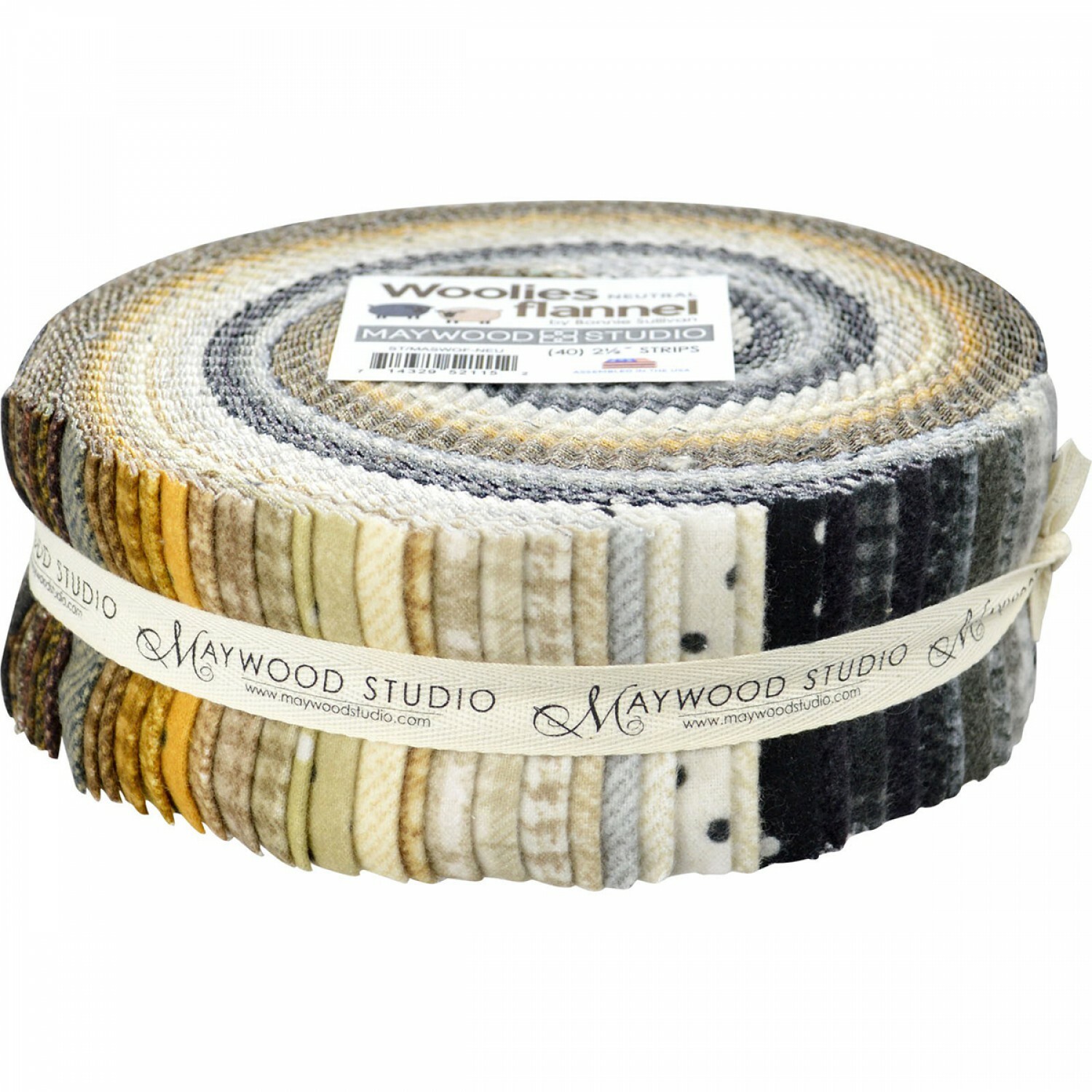 Woolies Flannel Jelly Roll - Neutral Q4CR2KWJ