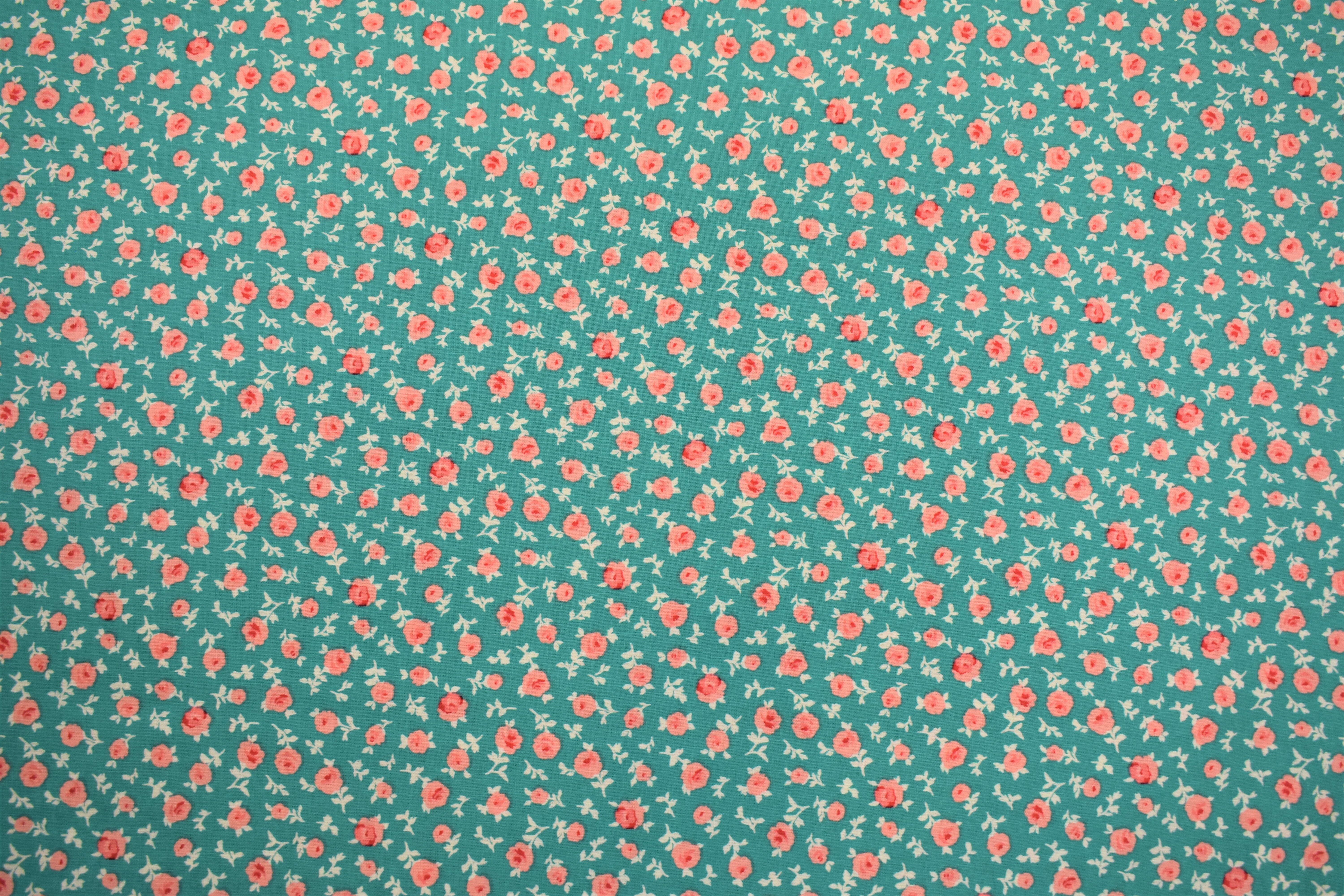 Green Background Pink Flowers - Elm Park - Laura Ashley S8A7HXRN