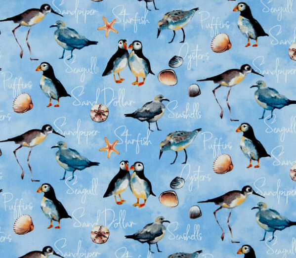 Blue Shore Birds - Northcott Fabrics QGWWQC8D