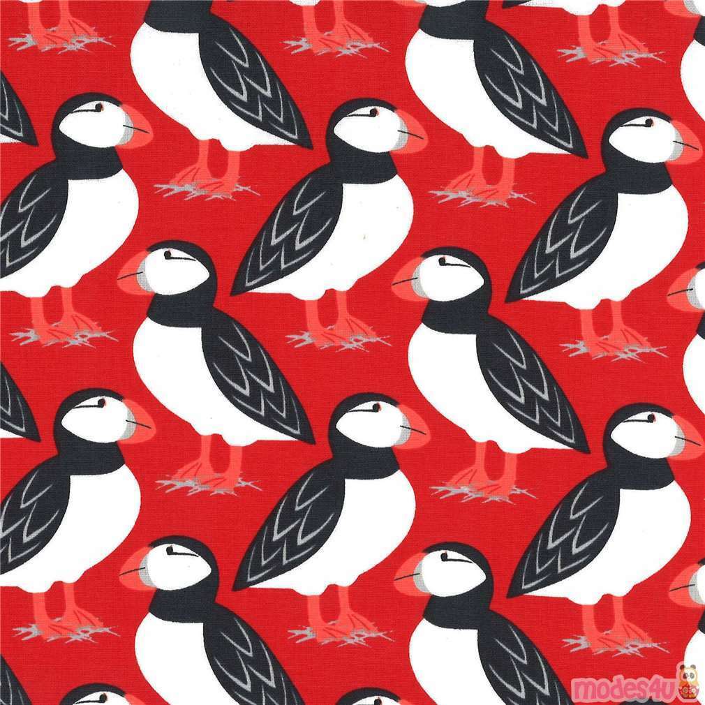 Red Puffins - Michael Miller 5JM5YJER