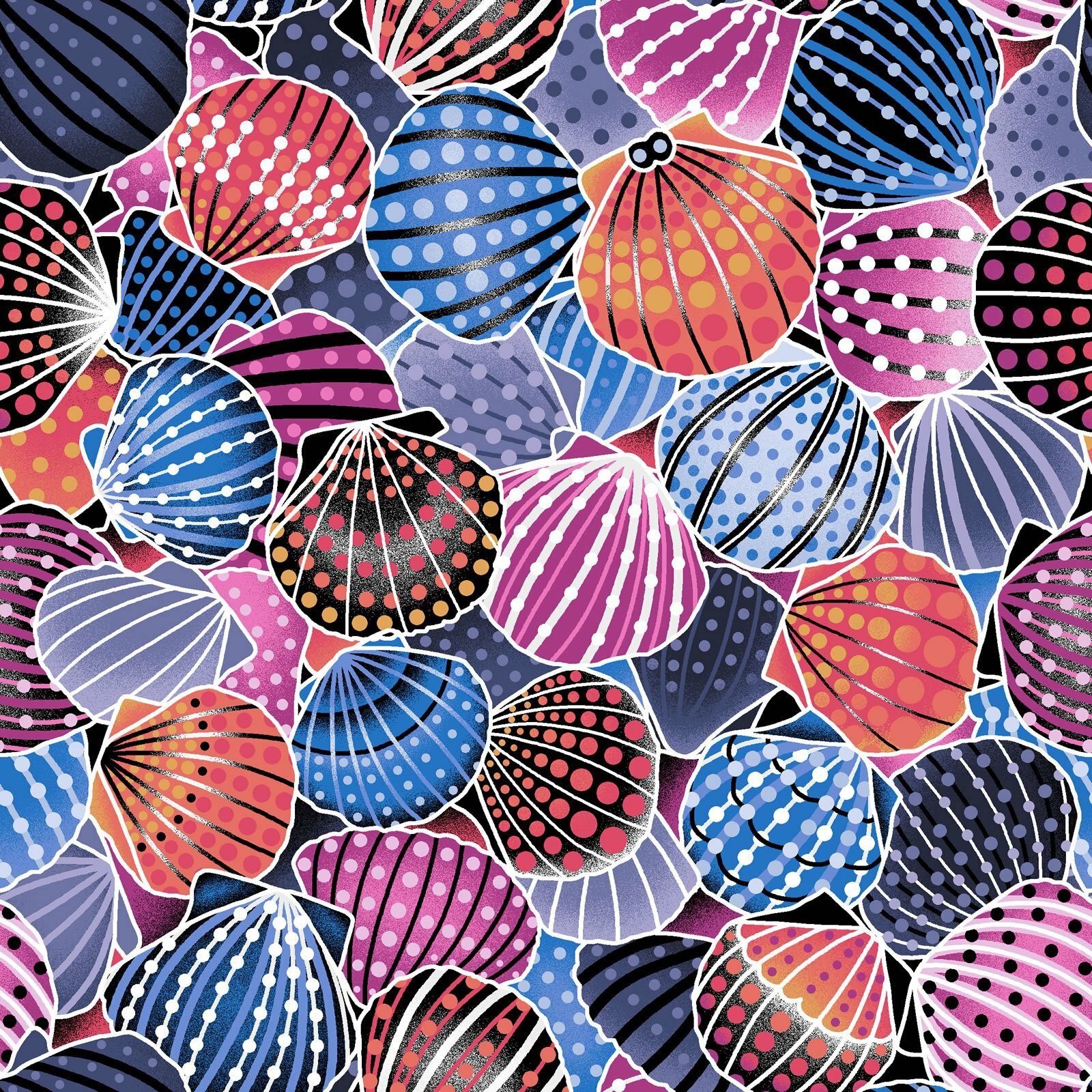 Sea Shells - Way Under by Oasis Fabrics LG31B9XK