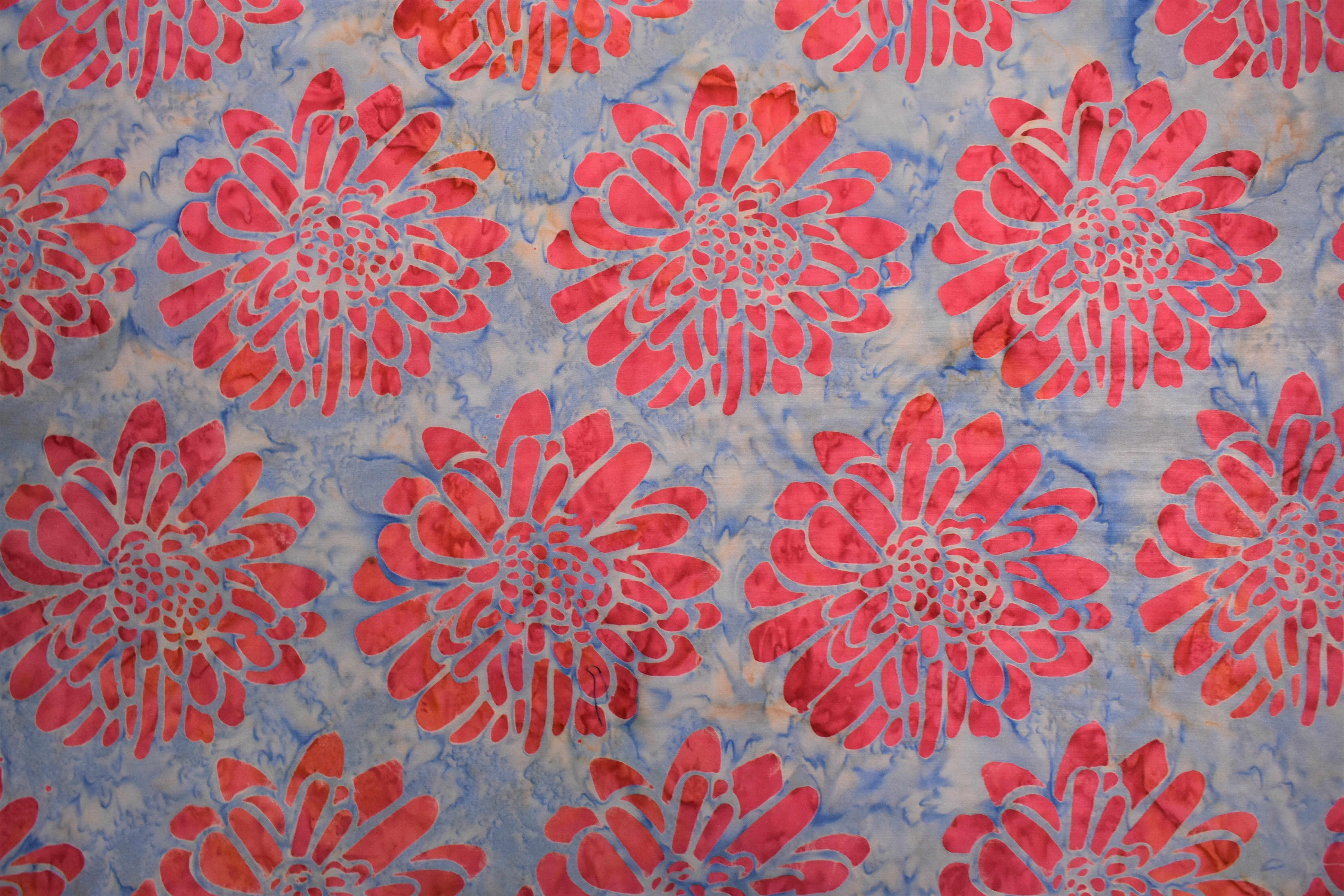 Blue with Large Pink Flowers RWRN7GPV