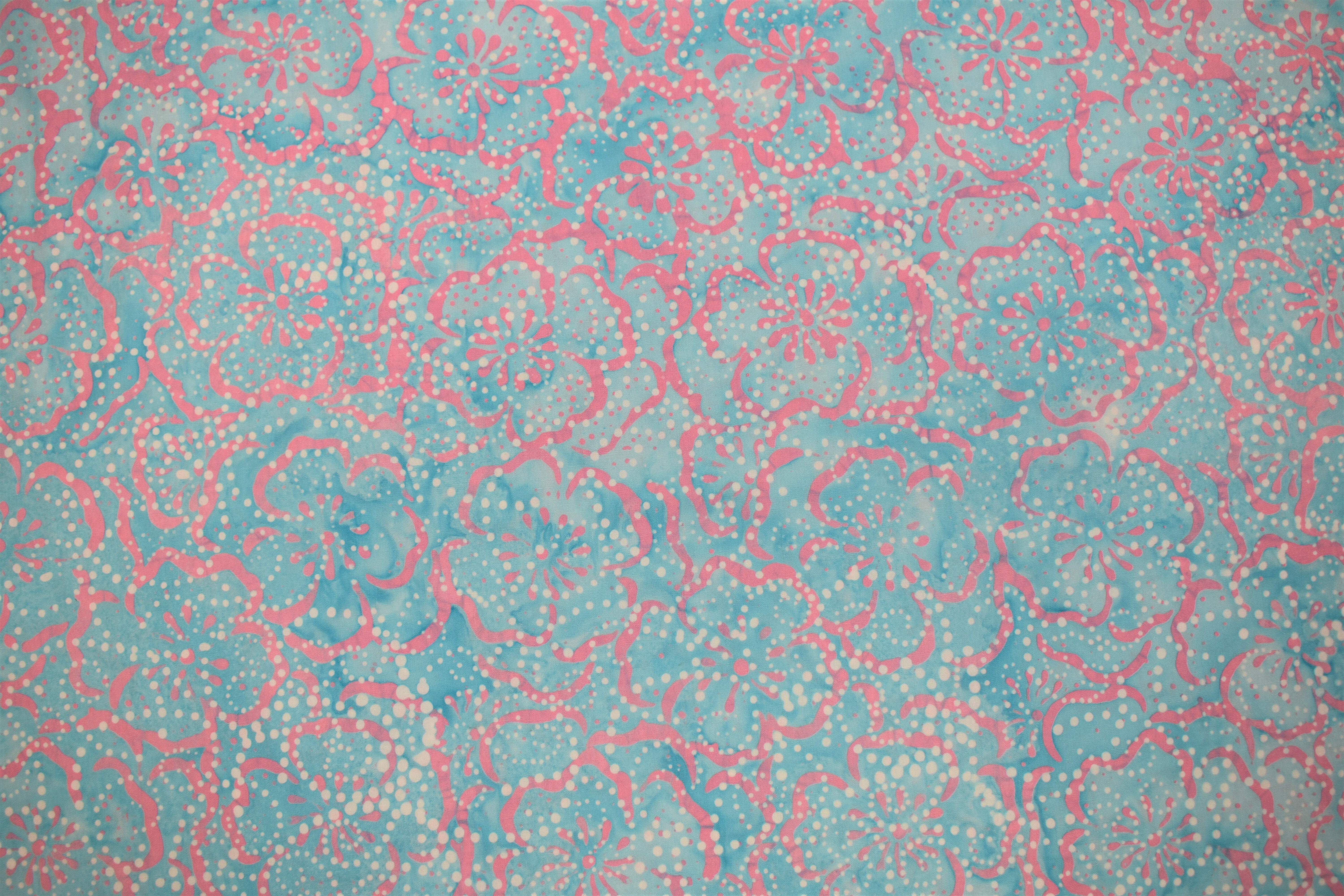 Blue & Pink Flowers C9WKWTRT