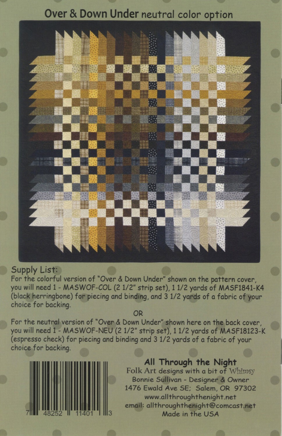 Over and Down Under Pattern