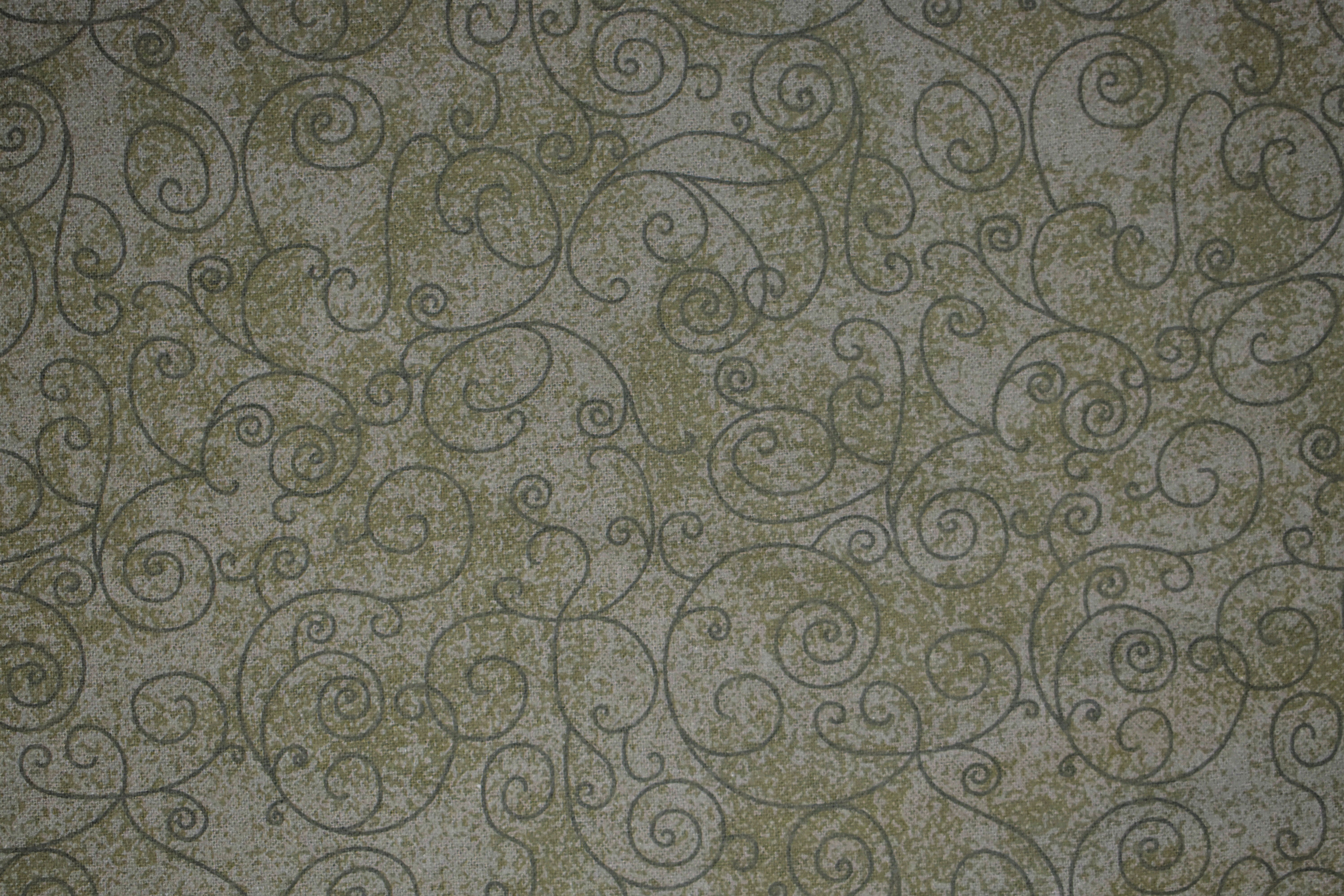 Flannel 108" - Olive Green Swirls 54979