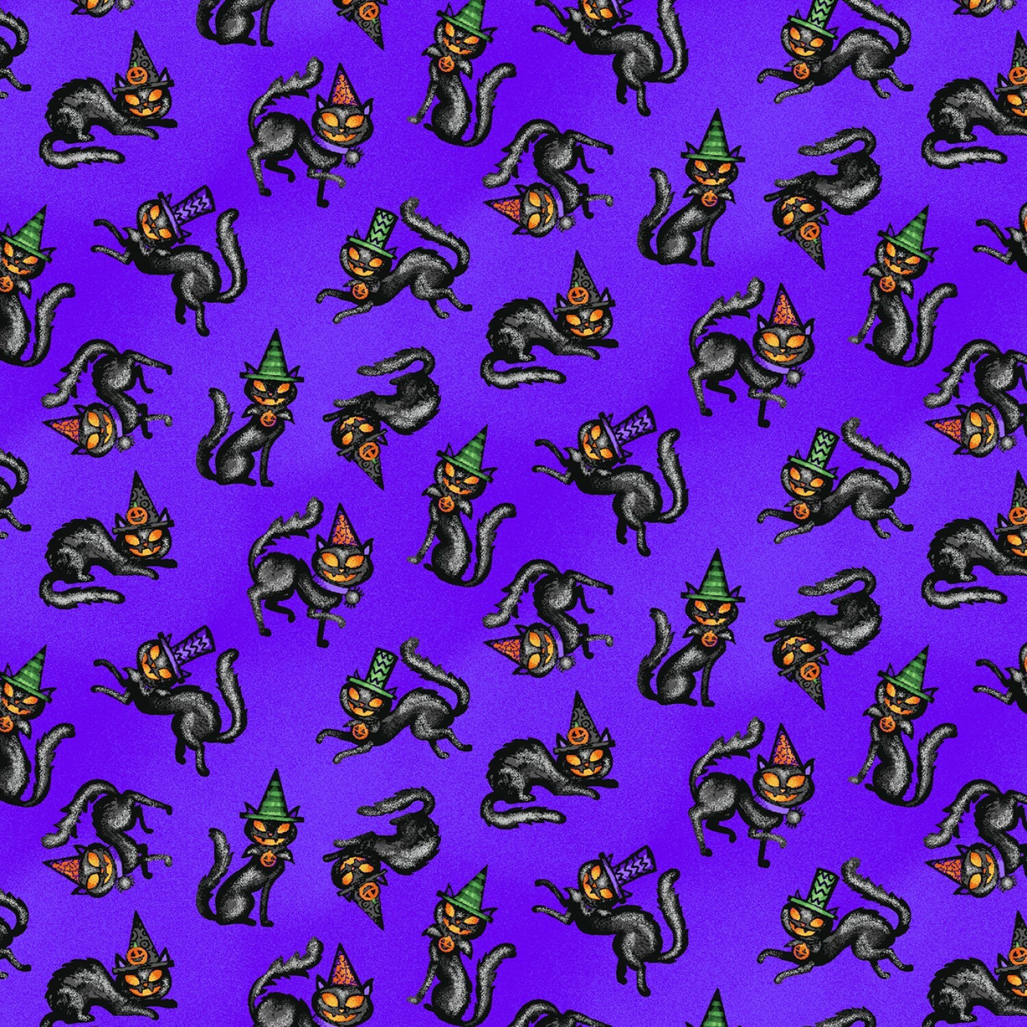 Spooky Town - Tossed Cats - 1/2m cut 55417