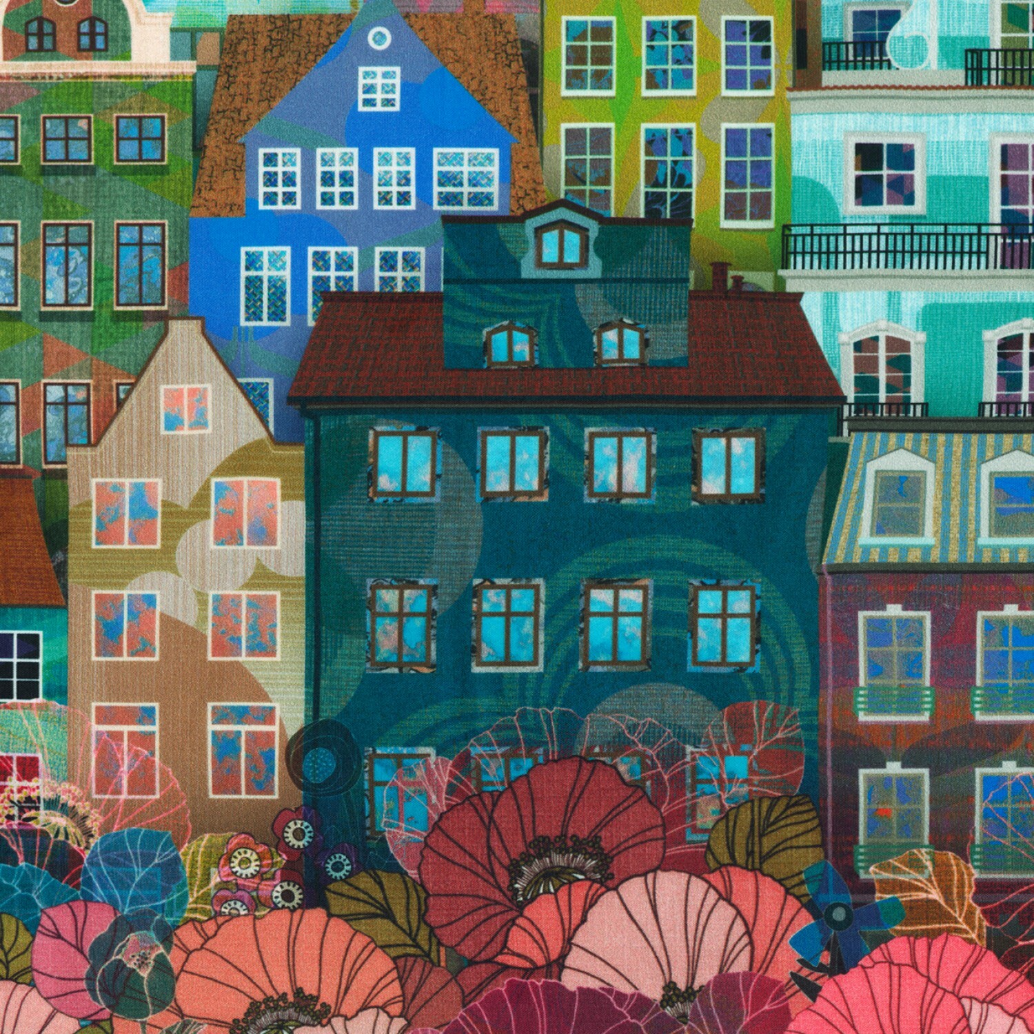 Happy Place - Day Buildings - 1/2m cut 55428