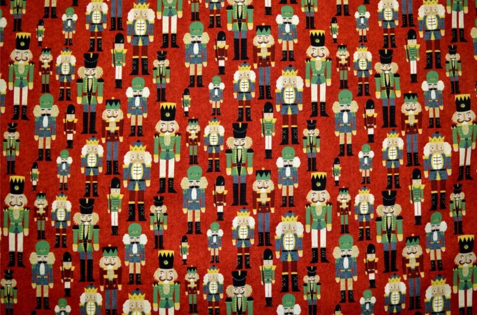 Fat 1/4 - Winter Village, Red Nutcrackers - Moda 25205
