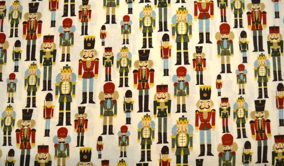 Half Metre cut - Winter Village, Cream Nutcrackers - Moda 48101